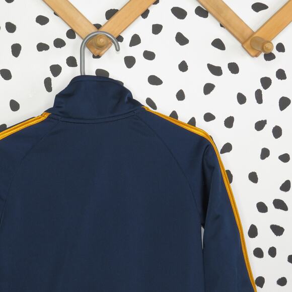 Adidas Navy Full Zip Yellow Stripe Baby Track Jacket - Picture 4 of 6